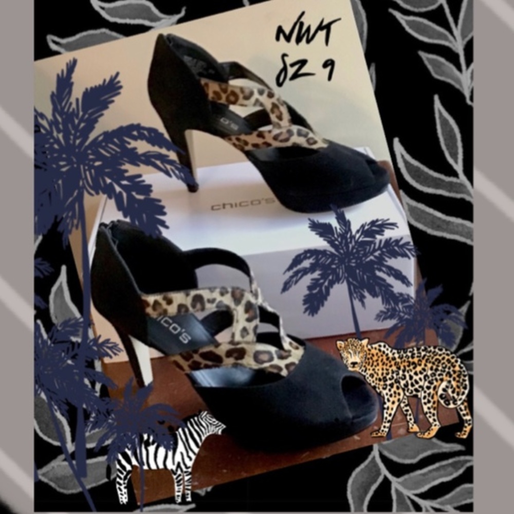 Chico's Leopard Heels - Picture 2 of 4